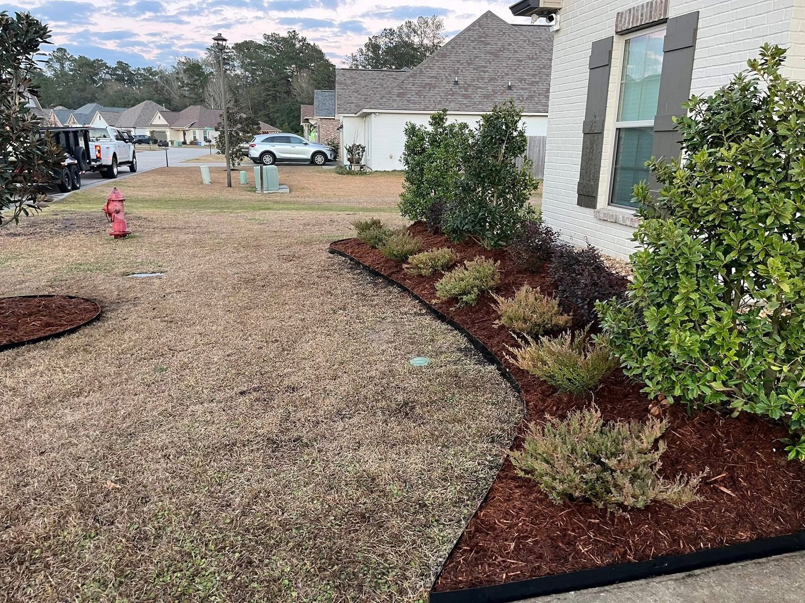 Completed landscape project on a St. Tammany Parish property